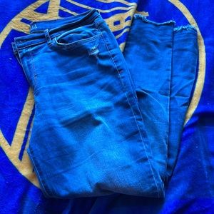 Blue high rise jeggings